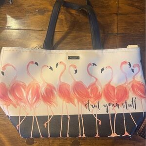 Chic Flamingo Print Tote Bag
